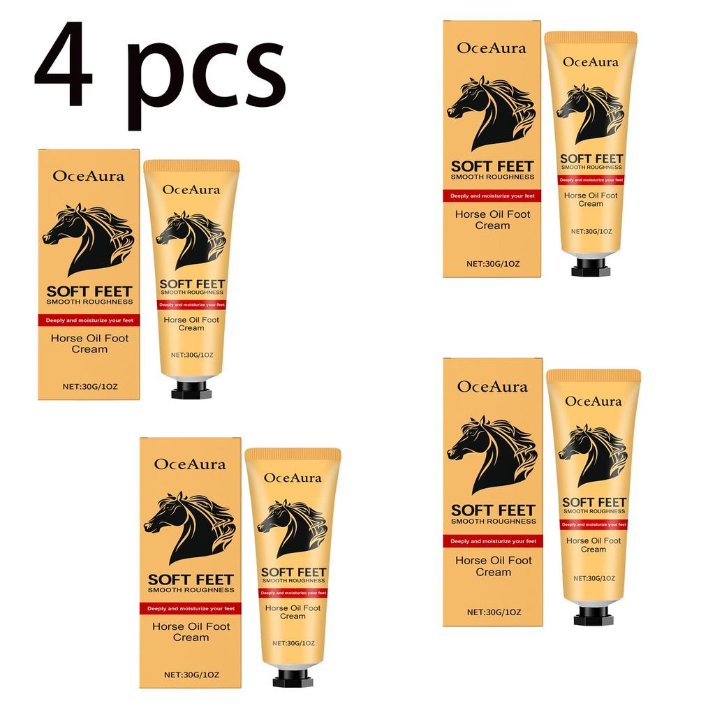 OceAura Krém na nohy proti praskání Oprava popraskaných pat Krém s koňským olejem Hladké odstranění odumřelé kůže Mozoly Proti vysoušení Péče o pokožku rukou a nohou 30g