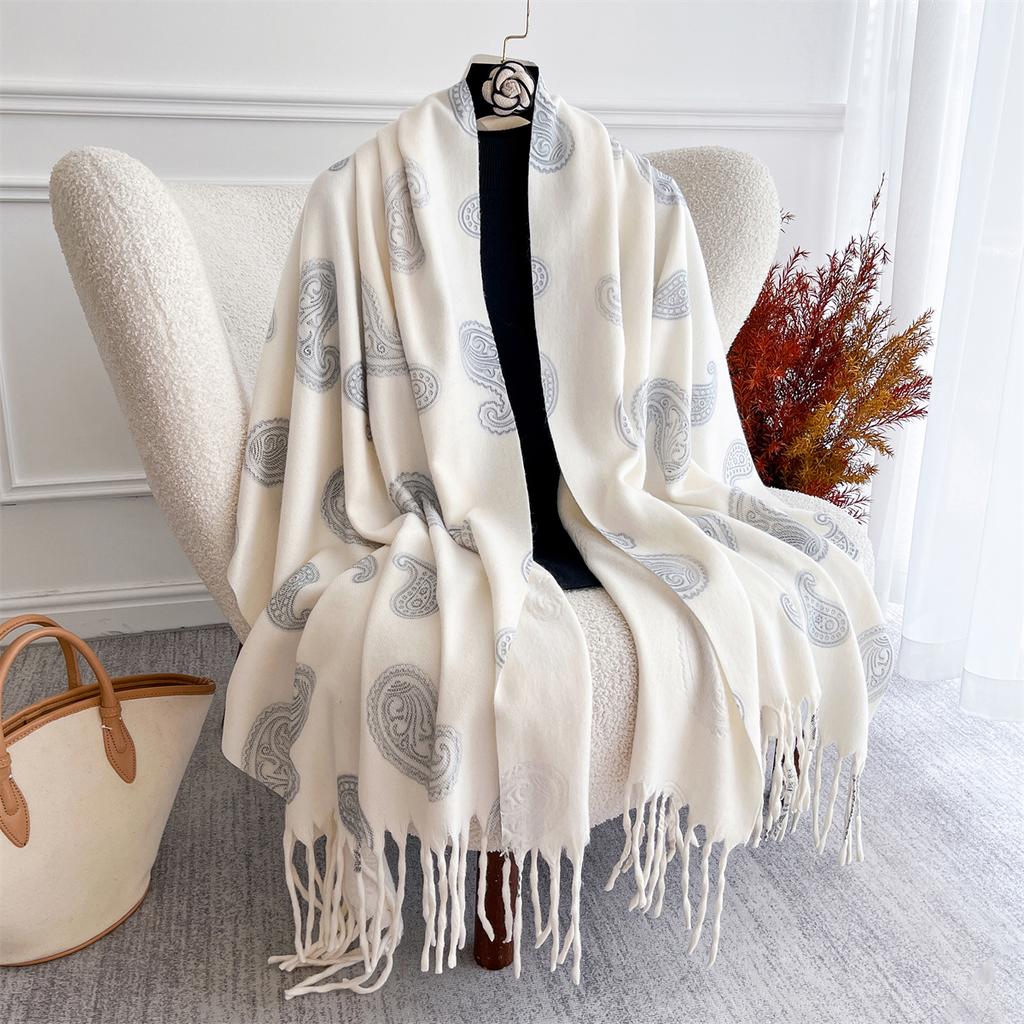 Warm Cashmere Scarf Women Shawl Floral Print New Wraps Luxury Thick Blanket Winter Bufanda Pashmina Female Travel Poncho Stoles