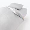 MUJI Cotton Soccer Woven Fitted Single Size 76400882 Sheet, 100x200x18-28cm, Gray,