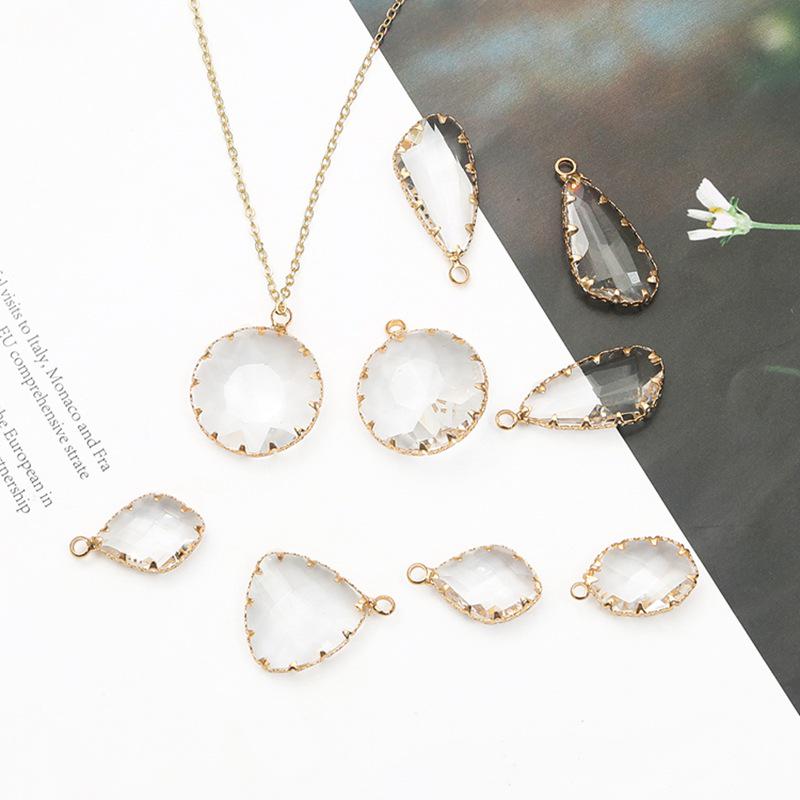 

Copper-Gold Edge Glass Crystal DIY Handmade Earrings Kit