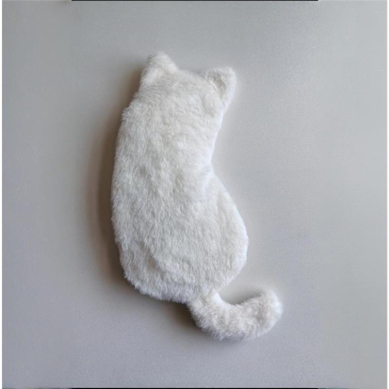 Furry Cat-shaped Pen Case - Soft And Large-capacity Pen Holder - Cute Children's Stationery Bag