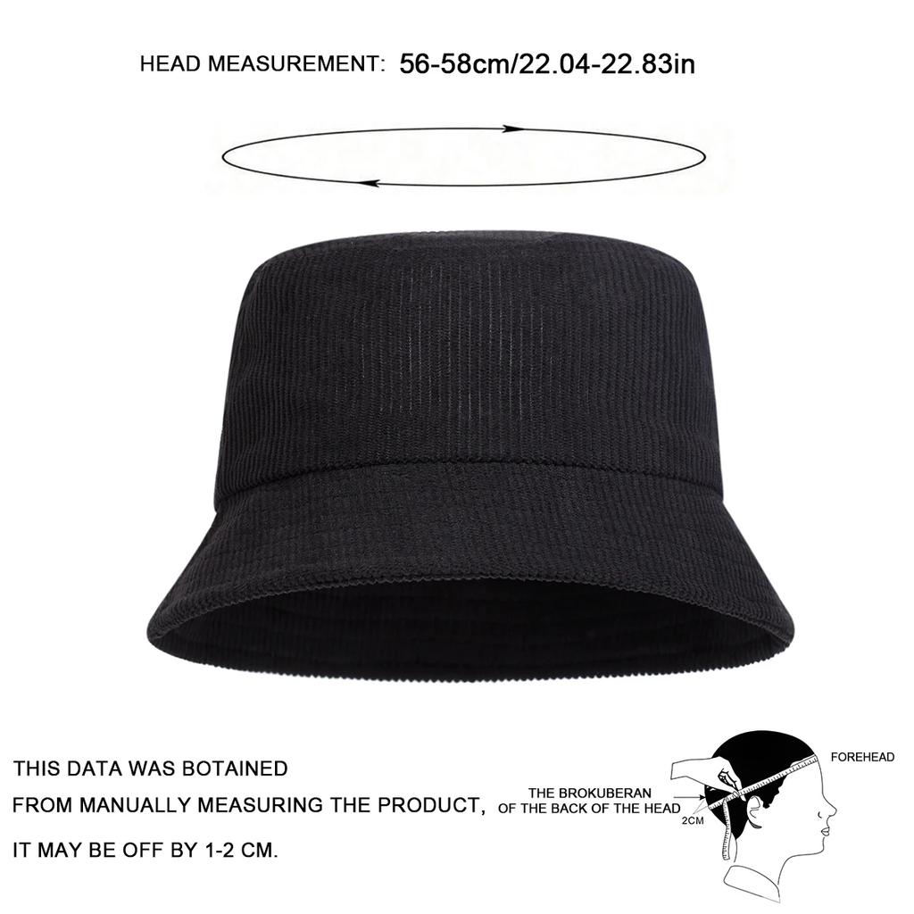 Fisherman Bucket Personality Corduroy Color Plain Solid Neutral Gender Women  Men For Caps Hats Fishermen Outdoor Casual Cap Sunscreen Hat