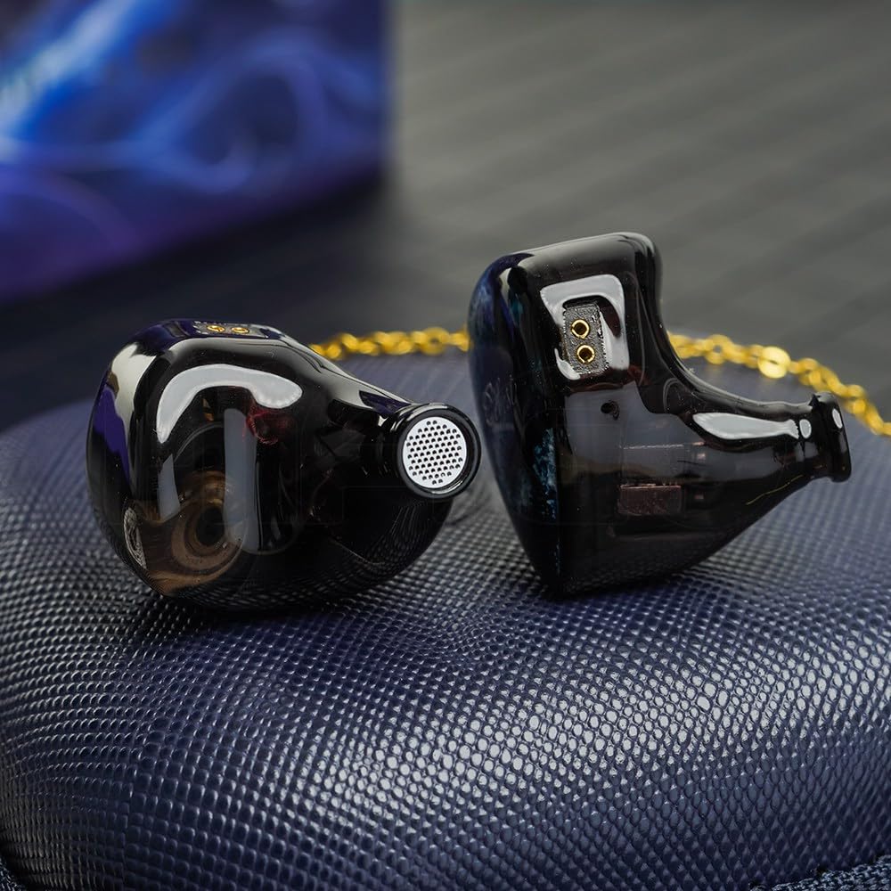 HiFiGo Kinera Celest Relentless In-Ear Monitors, 1DD+6BA Hybrid Earphones, IEM with 5N Copper Silver-Plated Cable and 3.5mm+4.4mm Interchangeable
