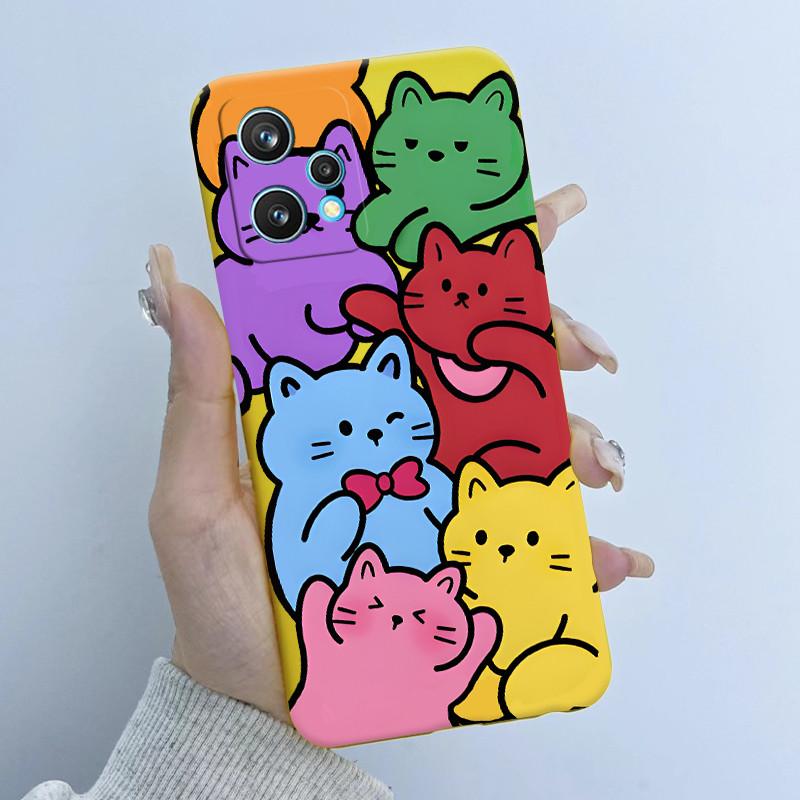 For Realme 9 Pro Plus Phone Case RMX3392 RMX3393 Flower Girl Design Soft Silicone TPU Back Housing For Realme9 4G RMX3521 Covers