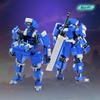MyBuild Sci-Fi Cage 5027 - Blue Armor Mech with Great Sword  Movable Robot Model  Ages 14+