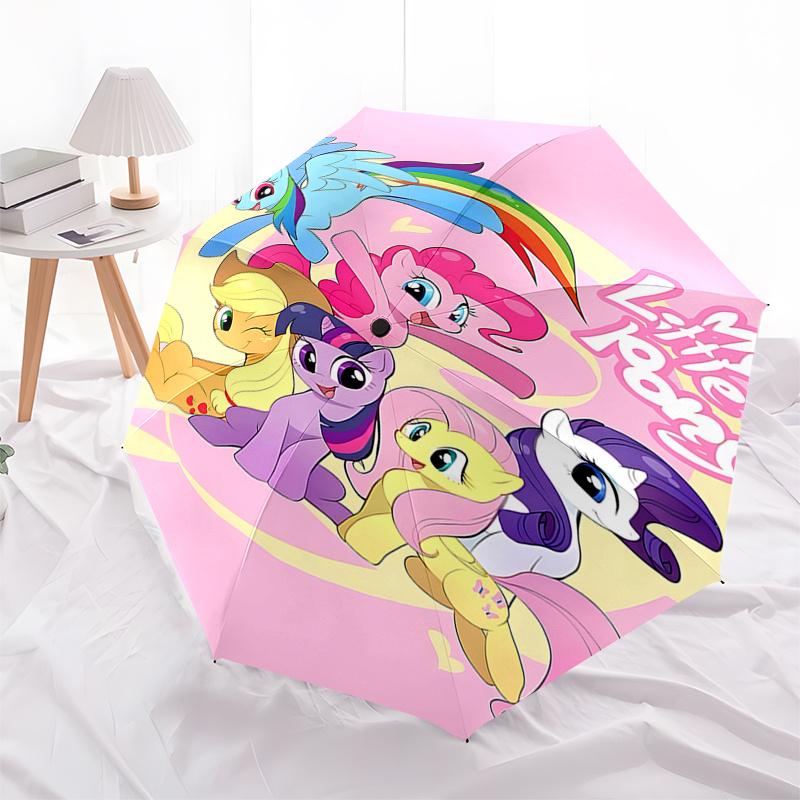 

My Little Pony Automatic Opening/Closing Umbrella with Foldable Design and 8-Bone Frame - Perfect for Fans, Travelers, Daily Use, and Festiv