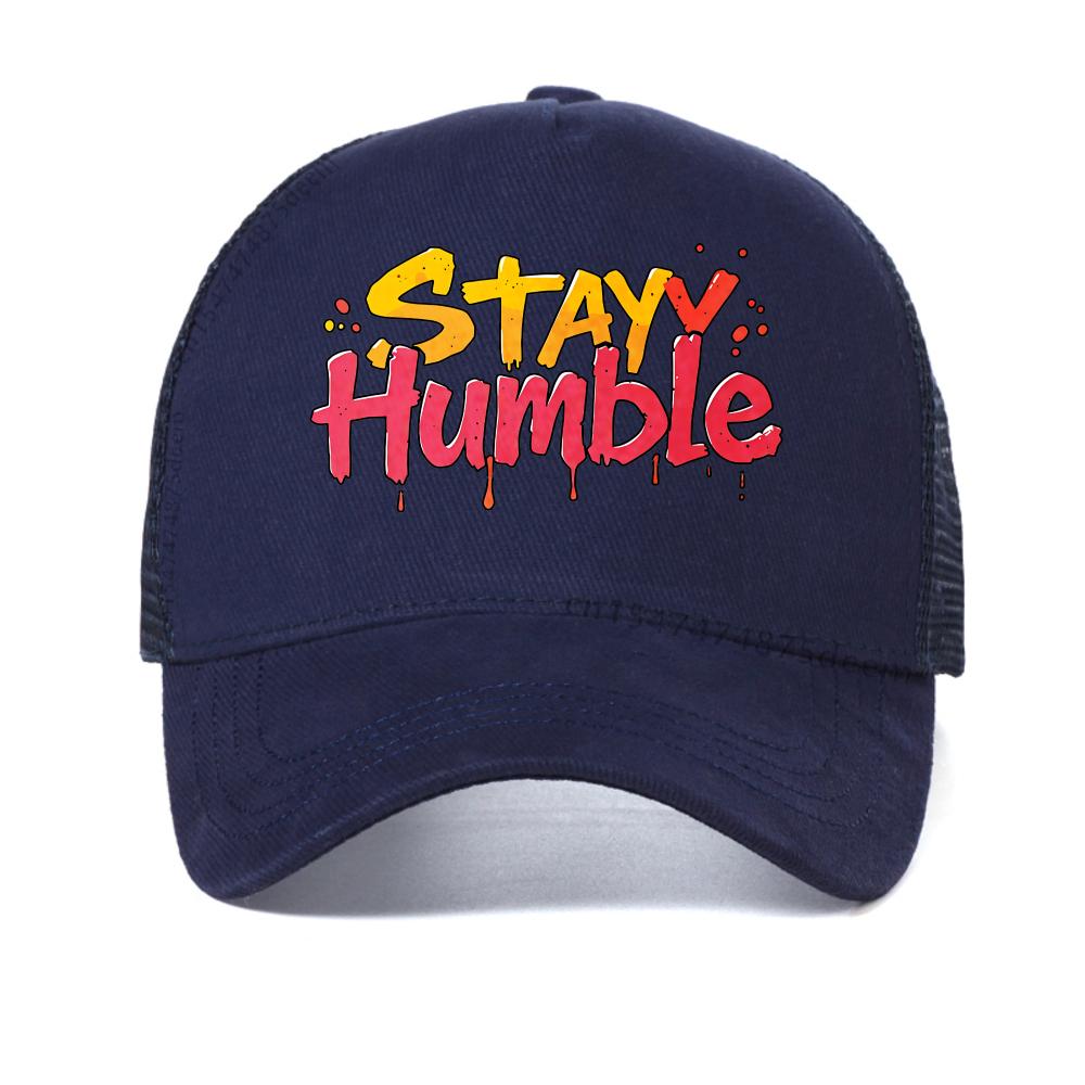 stayy humble Letters baseball cap For Men Fashion Summer Printed Simple caps Casual Streetwear Snapback hat mesh Trucker hat