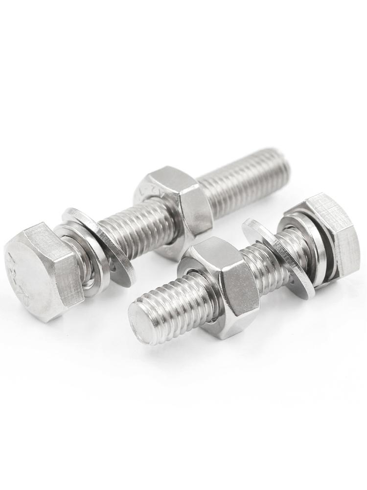 Sechskantschrauben-, Unterlegscheiben-, Schrauben- und Mutternsatz aus Edelstahl 304 - M6, M8, M12