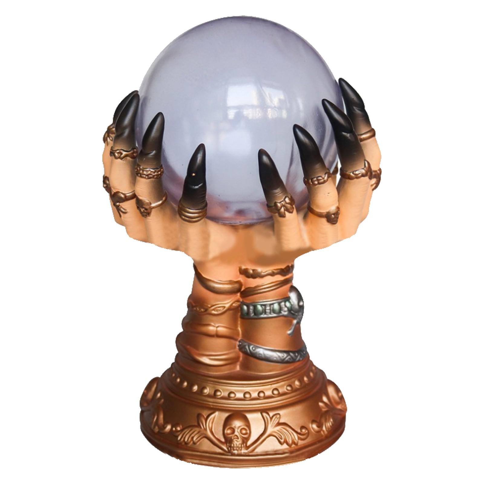 

Светящийся хрустальный шар на Хэллоуин, роскошный небесный хрустальный шар, креативный плазменный шар на палец, жуткий домашний декор