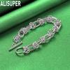 925 Sterling Silver Multi-layer Interlocking Bracelet - Exquisite Gift Jewelry