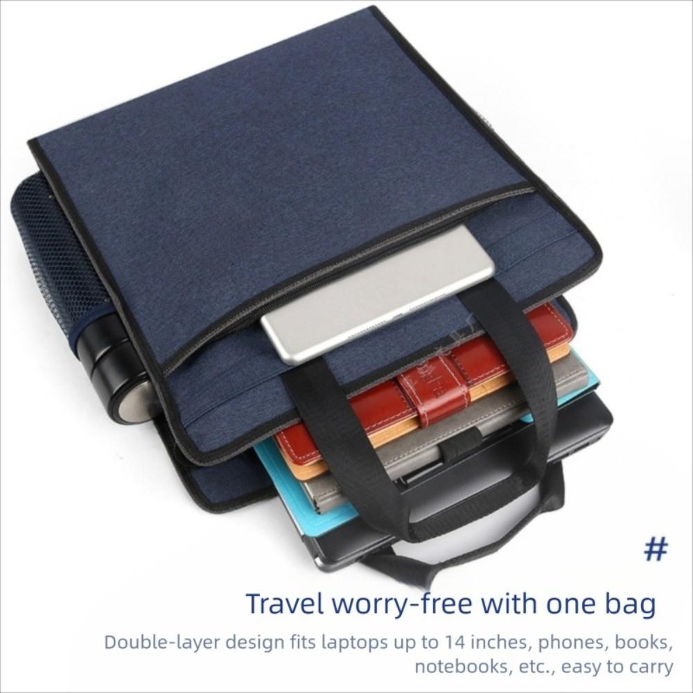 Waterproof Zippered Document Bag Oxford Students Portable Bag Durable File Tote Bag Pouch  Book