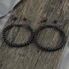 Verstellbares Lavastein-Perlenarmband - Kreative Unifarbene Serie