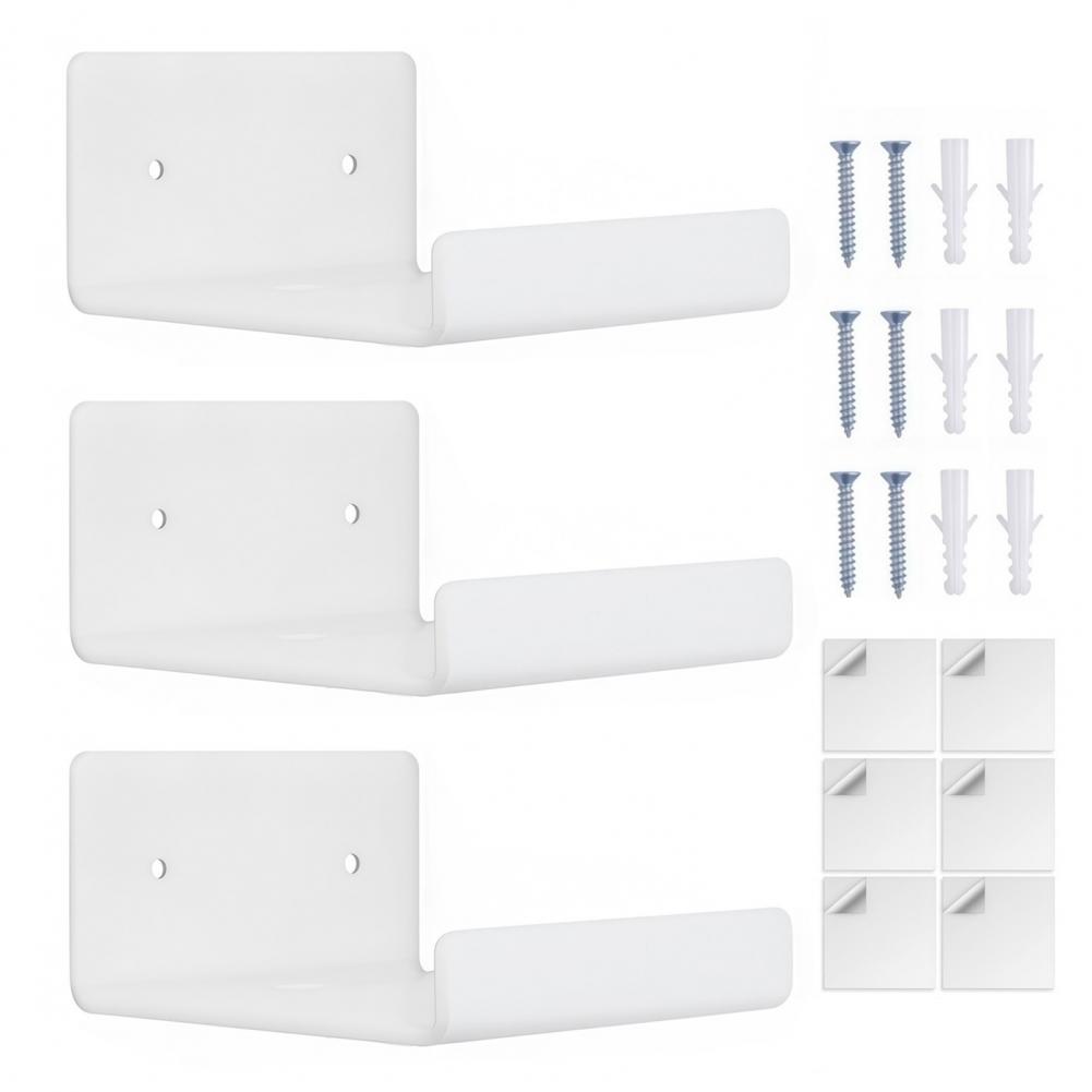 Wall Shelves with Mounting Accessories Easy Installation Wall Shelves Versatile Acrylic Wall Shelves for Small Space Storage