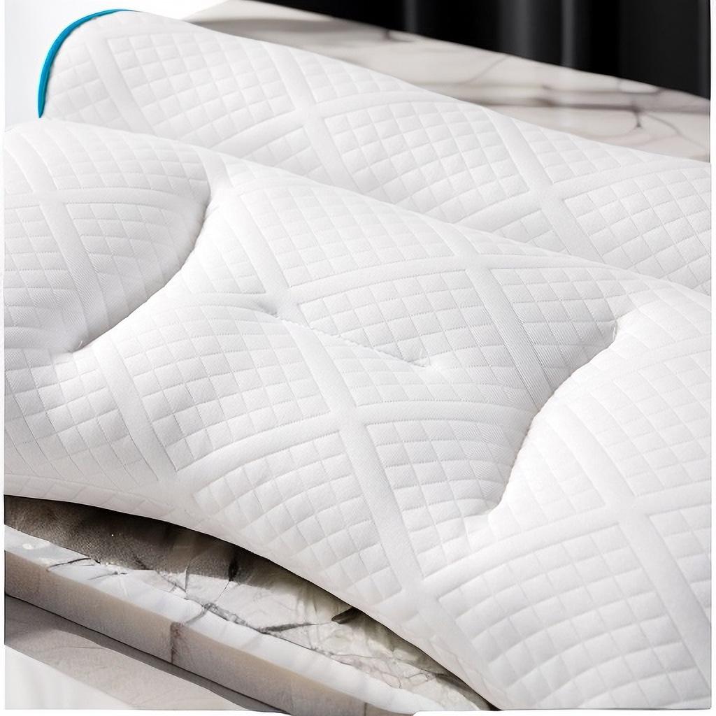 Second-Generation Anti-Traction Cervical Neck Support Pillow with Feather Silk Cotton Filling