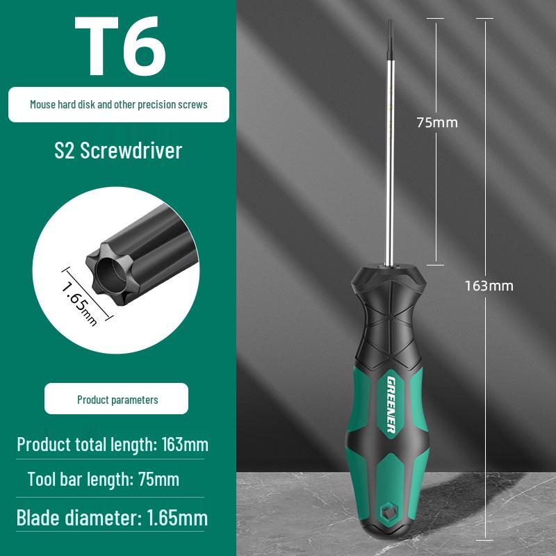 Sada magnetických šroubováků Green Forest Hex & Mi Word: T8, T15, T20, T25, T30