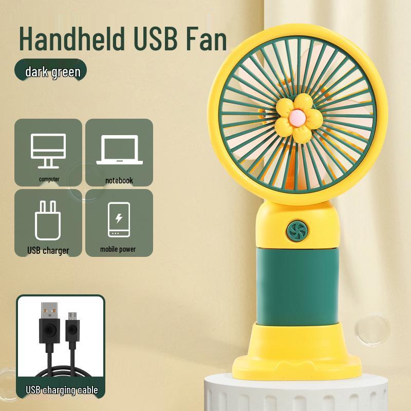Portable USB Charging Mini Flower Fruit Fan for Home & Outdoor Use Three-speed Adjustment