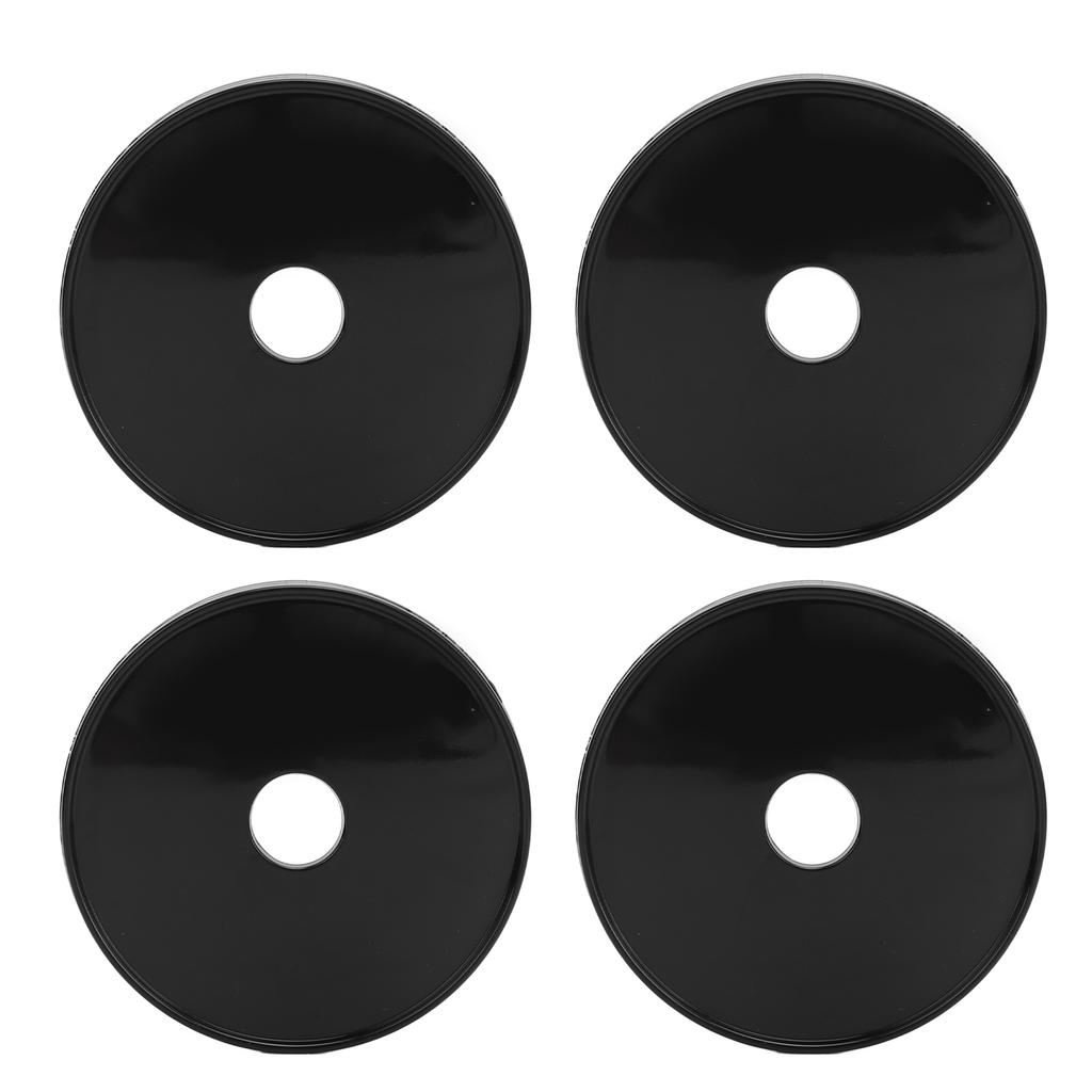 4PCS 60mm Wheel Center Cap With Hole Impact Resistant Stylish Look Universal Fit Rim Hub Center Cap for Cars Black