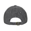 Vintage Qotsa Snake Baseball Cap - Unisex Distressed Washed Black Denim Sun Hat with Fun Cartoon Desig