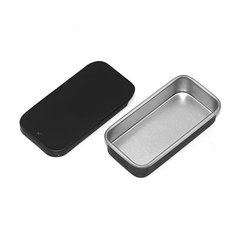 Metal Rectangular Empty Mini Tin Box Tinplate Push Candy Pill Cases Storage Box