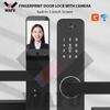 Smart Lock with 120° Wide Angle Camera and Smart Doorbell Aluminum Alloy Keyless Entry Lock Handle B