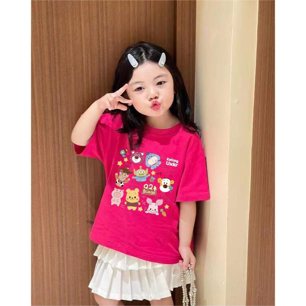 Cute Kitty short sleeved T-shirt for children's summer casual wear