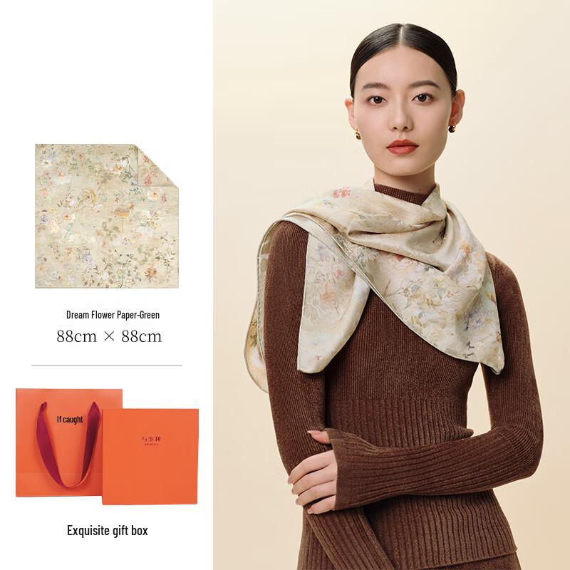 Handmade 100% Mulberry Silk Square Scarf