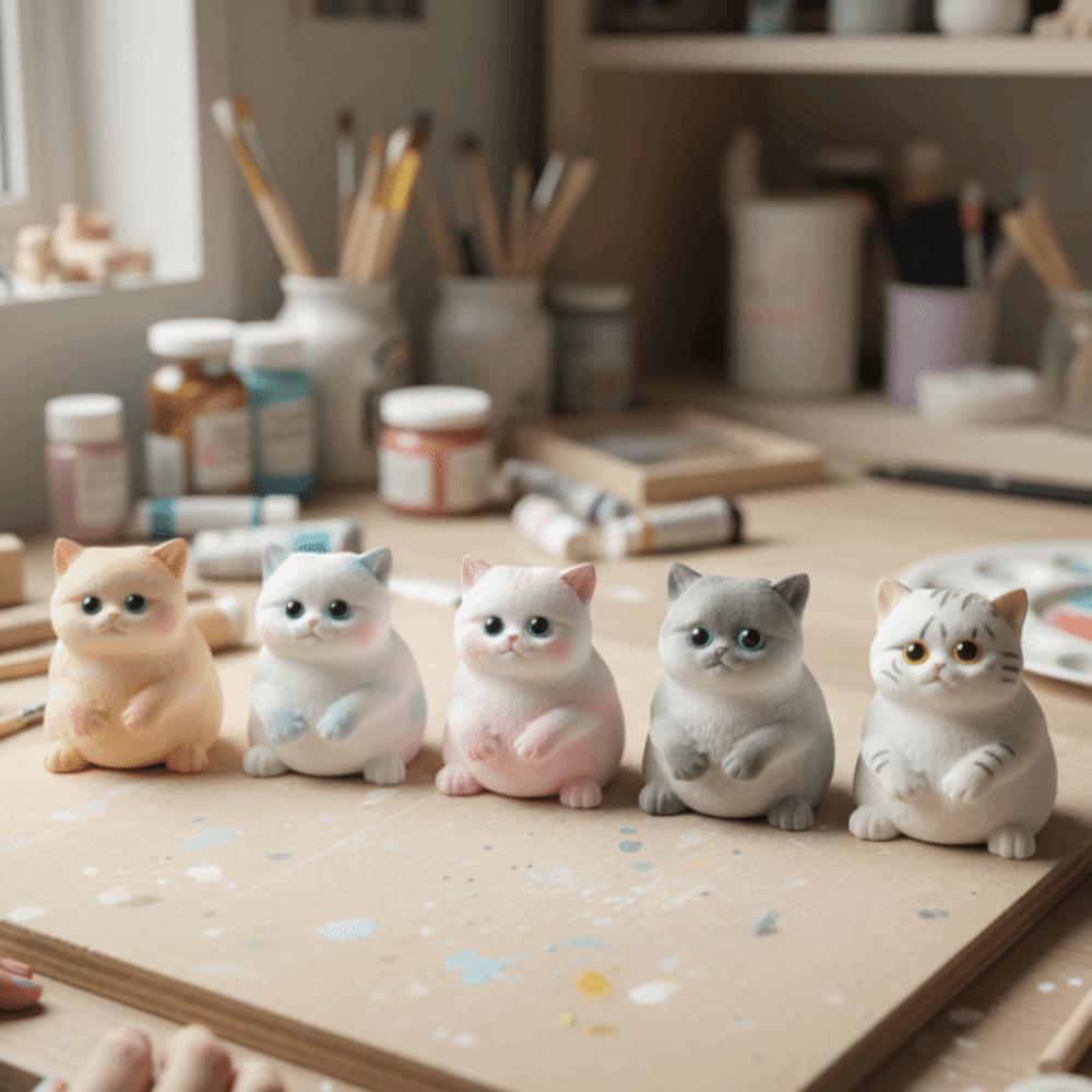 Slow Rebound Cat Squeeze Toy Realistic Cat Cat Pinching  Toy Cat Squishy Toy  For Adults