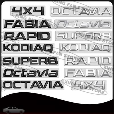 AAABU1 Auto Styling For Octavia Superb Fabia Kodiaq Rapid 4x4 Car Rear Trunk Badge Decal Body Sticker Accessories