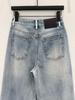 Gradient High-Waist Straight-Leg Denim Jeans for Women - Tummy Concealing, Leg Lengthening, Spring Fashion