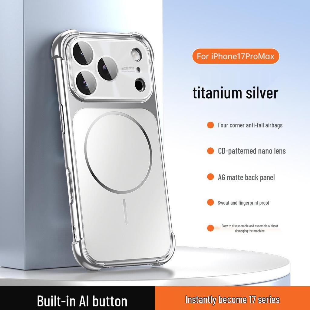 Instantly Transform Into Apple 17 Pro Max Magnetic Phone Case with Four-Corner Drop Protection for iPhone 16 and Matte AG Finish for iPhone 15