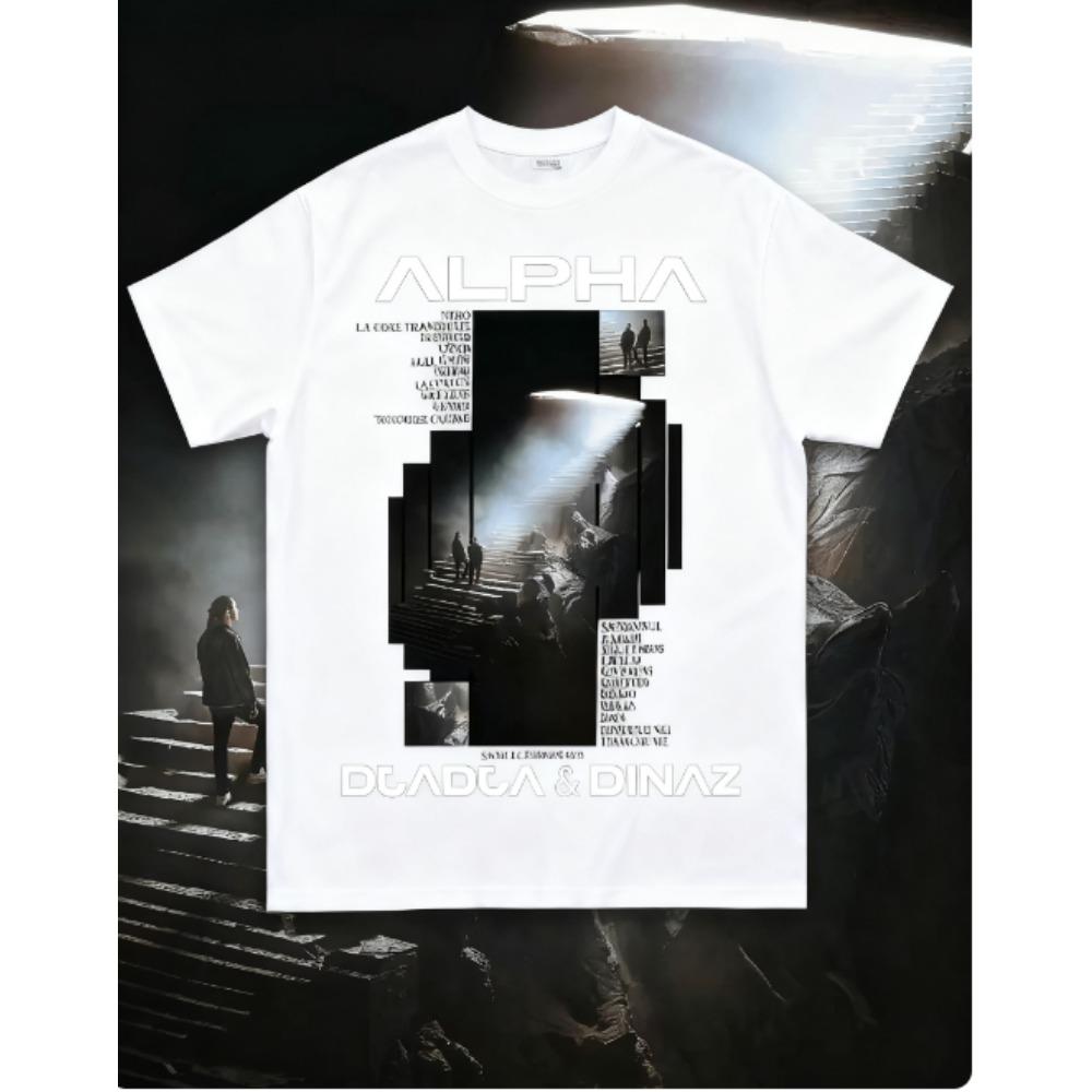 

NEW Men s Cotton O-neck Short-sleeved Cotton T-shirt Alpha Djadja Dinaz Album Man Clothing Fashionable Retro Oversized Y2K Shirt L