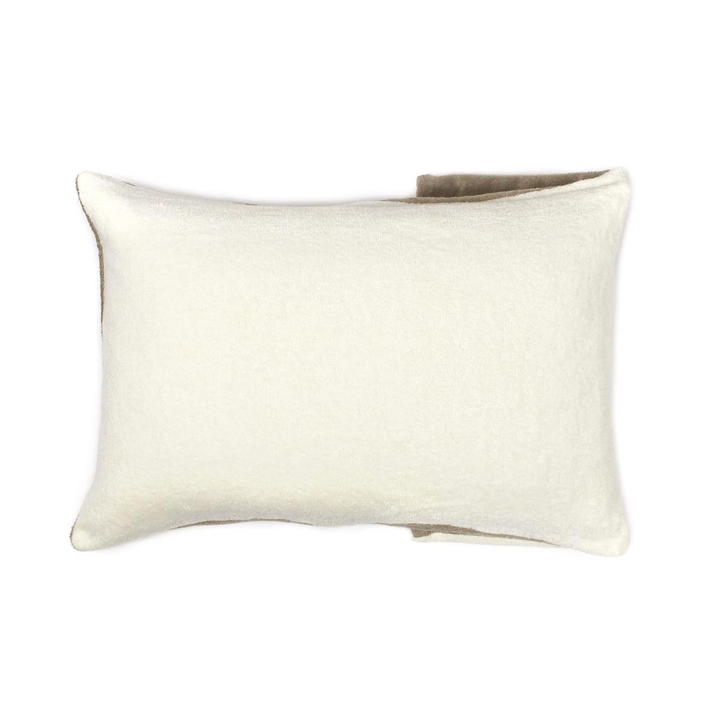 Iori Imabari Towel emu Pillowcase (Ivory x Beige)