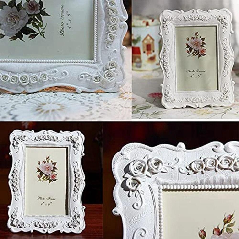 DIY White Photo Frame Nordic Style Photo Display Stand Wall Hanging Photo Frame  Frame Poster