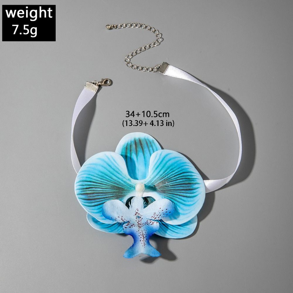 Charm Phalaenopsis Collarbone Chain High-end Flower Choker Exquisite Flower Necklace for Gifts