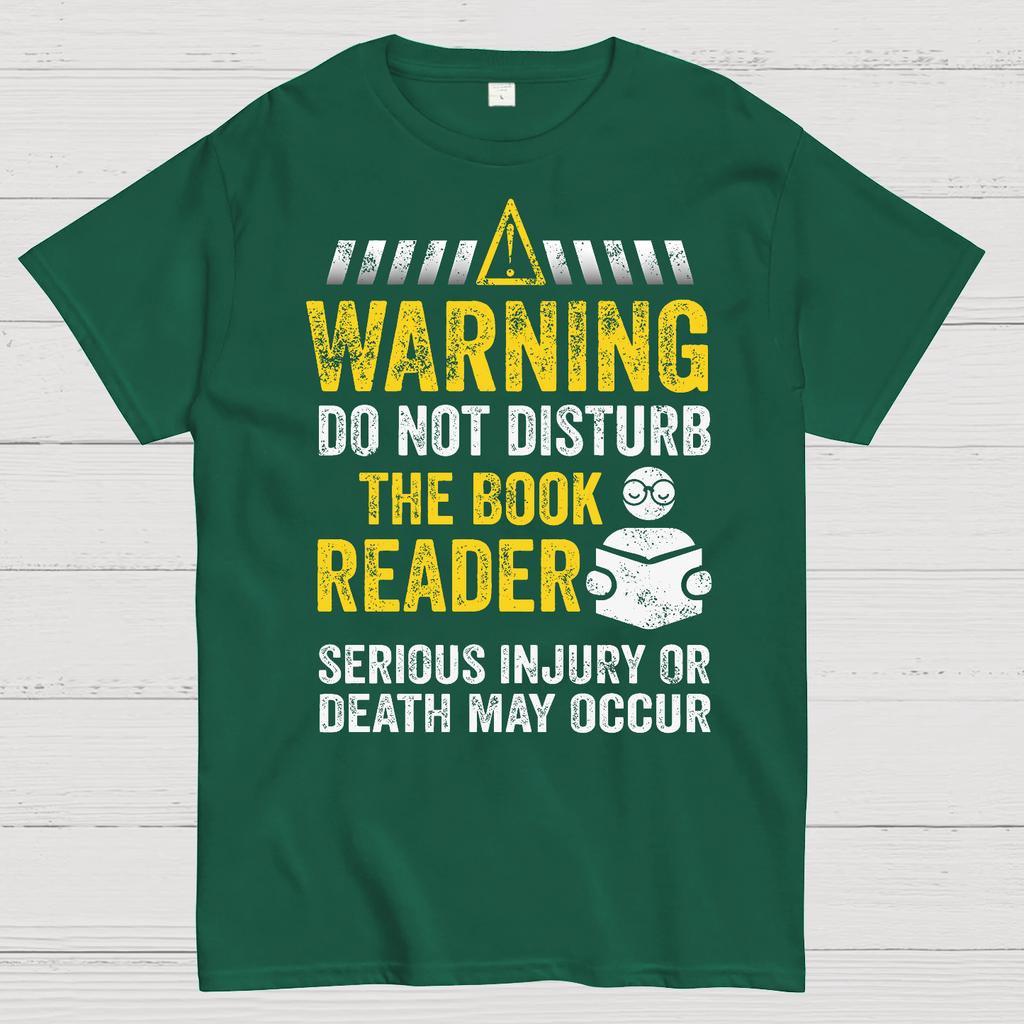 Warning Do Not Disturb The Book Reader Cotton Summer Casual Cool Loose T-Shirt