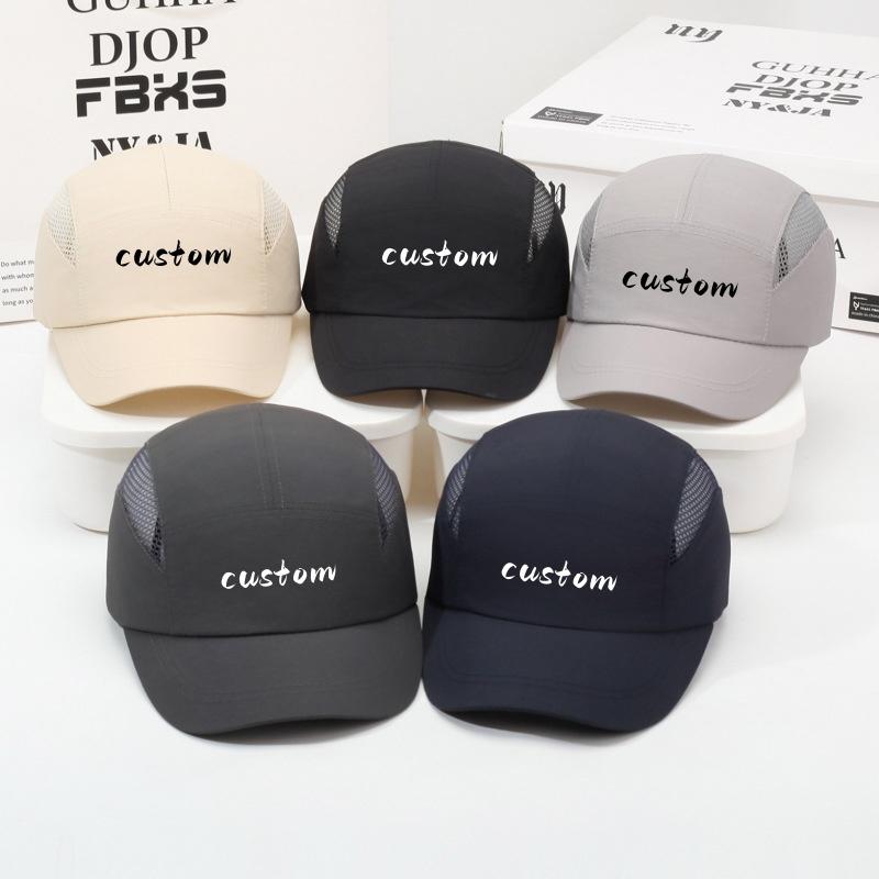 Customized Short Brim Summer Hat Breathable Quick Dry Baseball Outdoor Sun Protection Hat Sport Style Casual Duckbill Cap