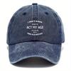 Pc Retro Washed Unisex Baseball Cap Compatible for Dad Gifts  Adjustable Button Vintage Letter  Design Lightweight Casual