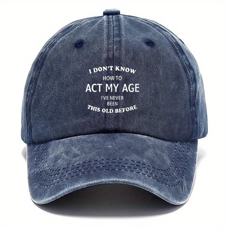 Pc Retro Washed Unisex Baseball Cap Compatible for Dad Gifts Adjustable Button Vintage Letter Design Lightweight Casual