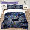Cute kitten Pattern Bedding uilt Set uilt Cover Pillowcase Home Decoration Birthday Gift (1 * duvet cover + 2 * pillowcase  without core)