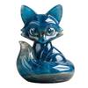 Little Fox Figurine Hand-Carved Healing Guardian Fox Statue Lucky Animal Sculpture Home Office Desktop Decoration Ornament