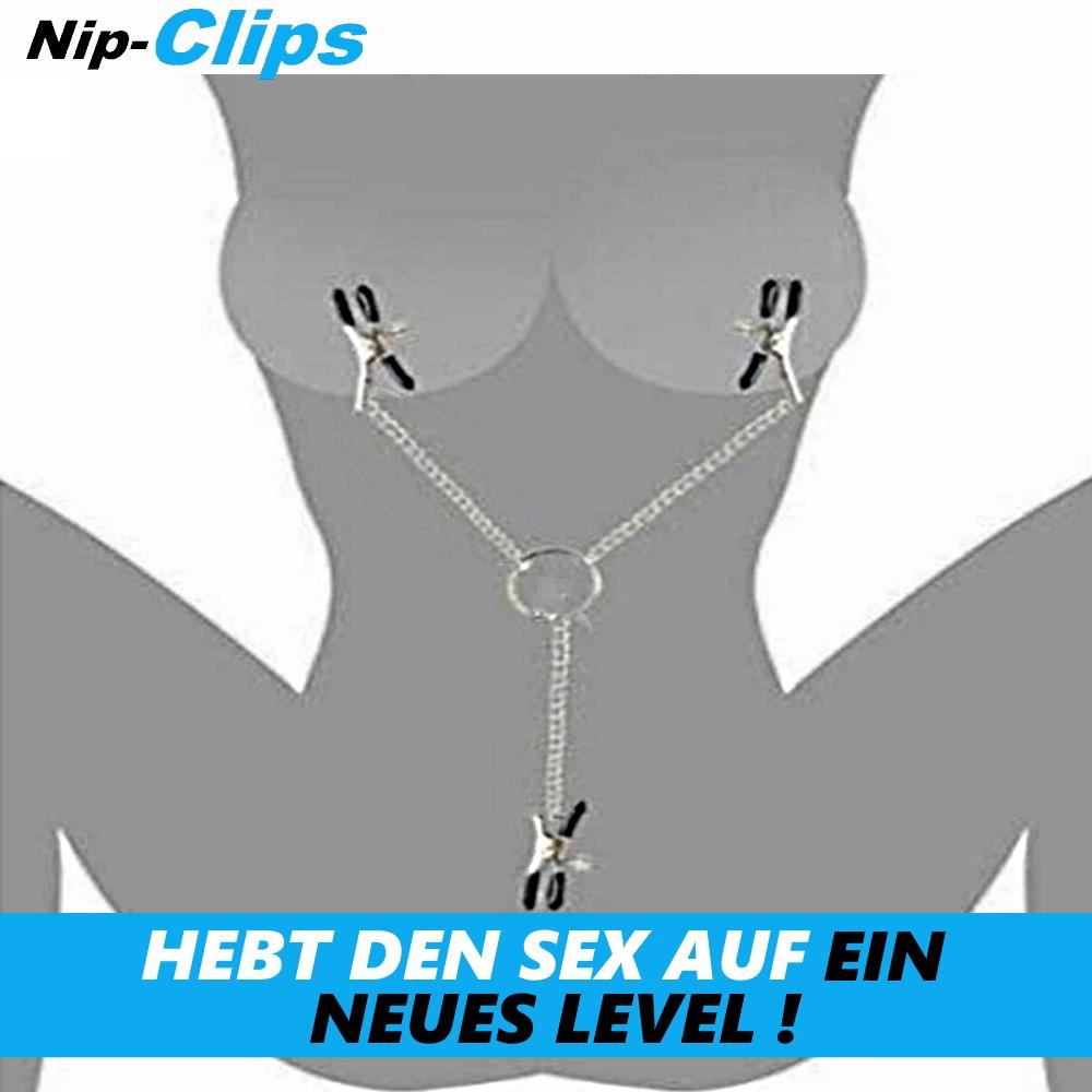 NipClips Nipple Clamps Metal Chain Clitoris SM BDSM Sex Toy