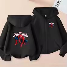 Kids Zipper Style Coat Fashion Animation Film Sweatshirt Clothing Boys Girl 3-12 Yrs Hoodie Long-Sleeved Casual Charming Clothes