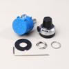 1Set 3590S Precision Multiturn Potentiometer Kit - 10 Ring Adjustable Resistor + Rotary Knob & Counting Dial