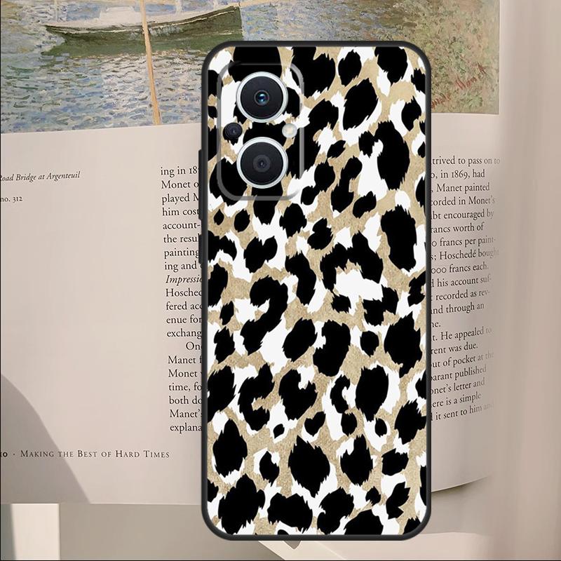 Leopard Skin Cover For OPPO Reno 11F 12F 13F 14F 10 11 12 13 14 Pro 7 8 Lite OPPO Find X6 X8 X9 Pro Case