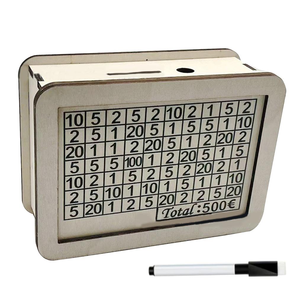 Sparverhalten inspirieren mit wiederverwendbarer Spardose Holzsparschweine Haushaltsdekoration für Schule Büro Schlafzimmer Wohnheim