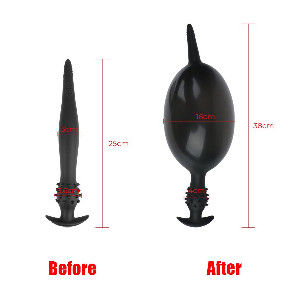 Langer Analdilatator Riesiger Analplug Dildopumpe Aufblasbare Lieferungen für Erwachsene Butt Plug Sexspielzeug für Frauen/Männer Masturbieren