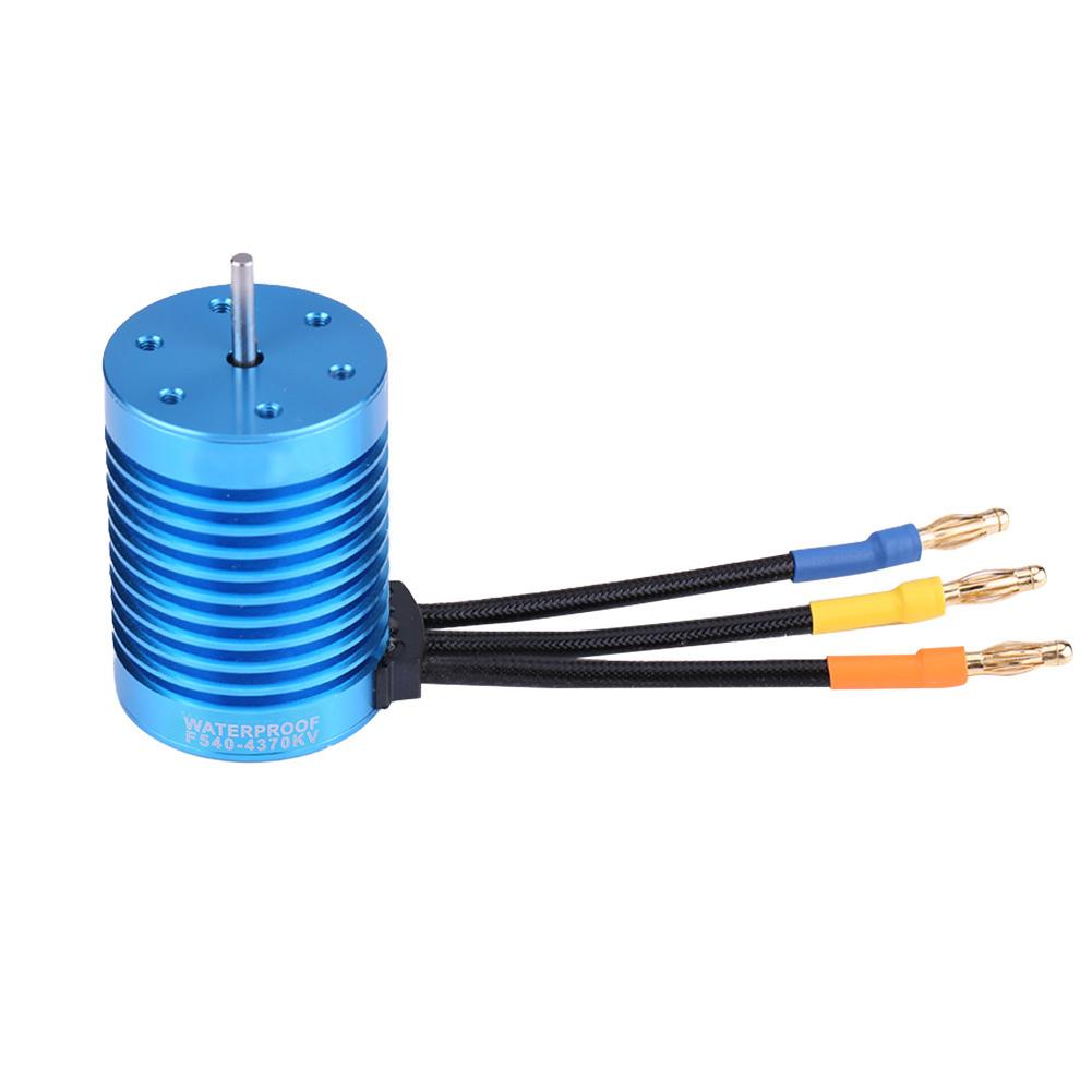 F540 4 Poles 4370KV Sensorless Brushless Motor W  Cent3.175mm Shaft for 1 10 1 12 RC Car (4370KV)