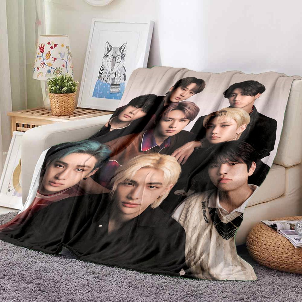 Kpop Stars Flannel Blanket Throw Blanket Soft Warm Sofa Bed Camping Home Decor Unique Christmas Gift C9211980