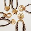 Qiong Yao Design Sense Photochromic Geometric Pendant, Long Leopard Print Necklace, Simple 18K Gold Plated Clavicle Chain.