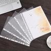 A4 Transparent 11-Hole Loose-Leaf File Folder with Protective Cover and White Strip